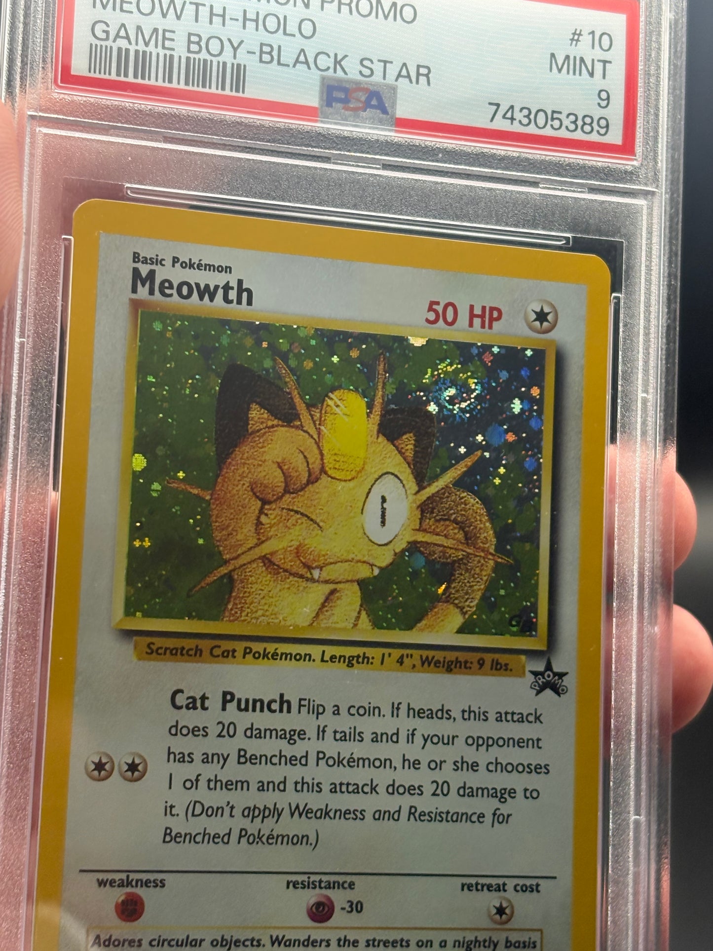 Black Star Promo Meowth #10 PSA 9 Killer 🌀 | This Cardboard is Shiny