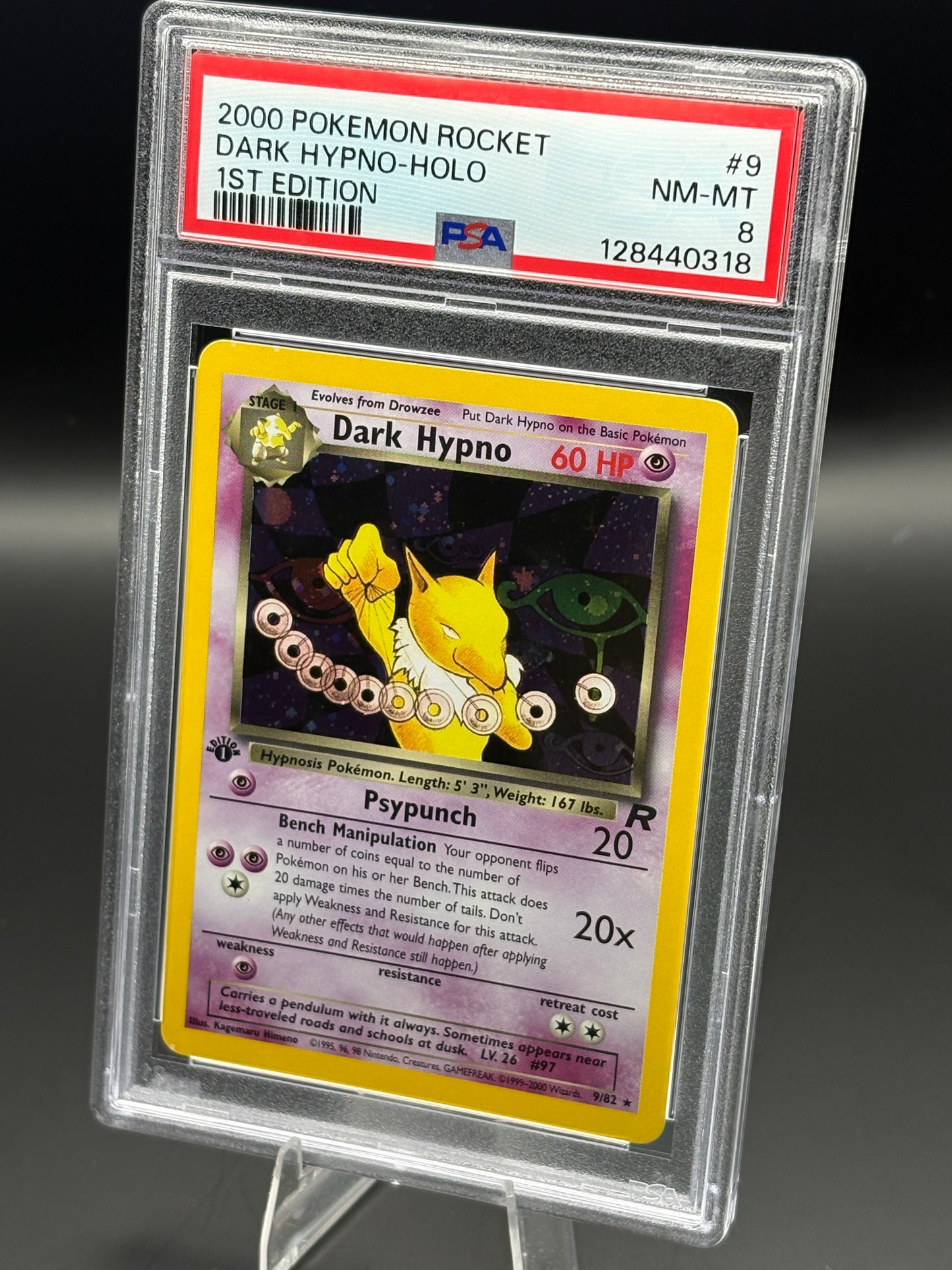 1st Edition Dark Hypno #9 PSA 8 | This Cardboard is Shiny