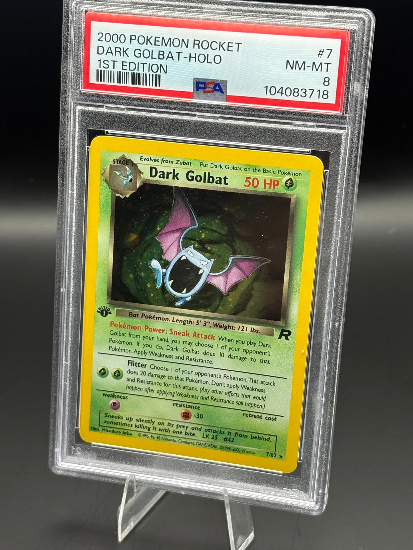 1st Edition Dark Golbat #7 PSA 8 | This Cardboard is Shiny