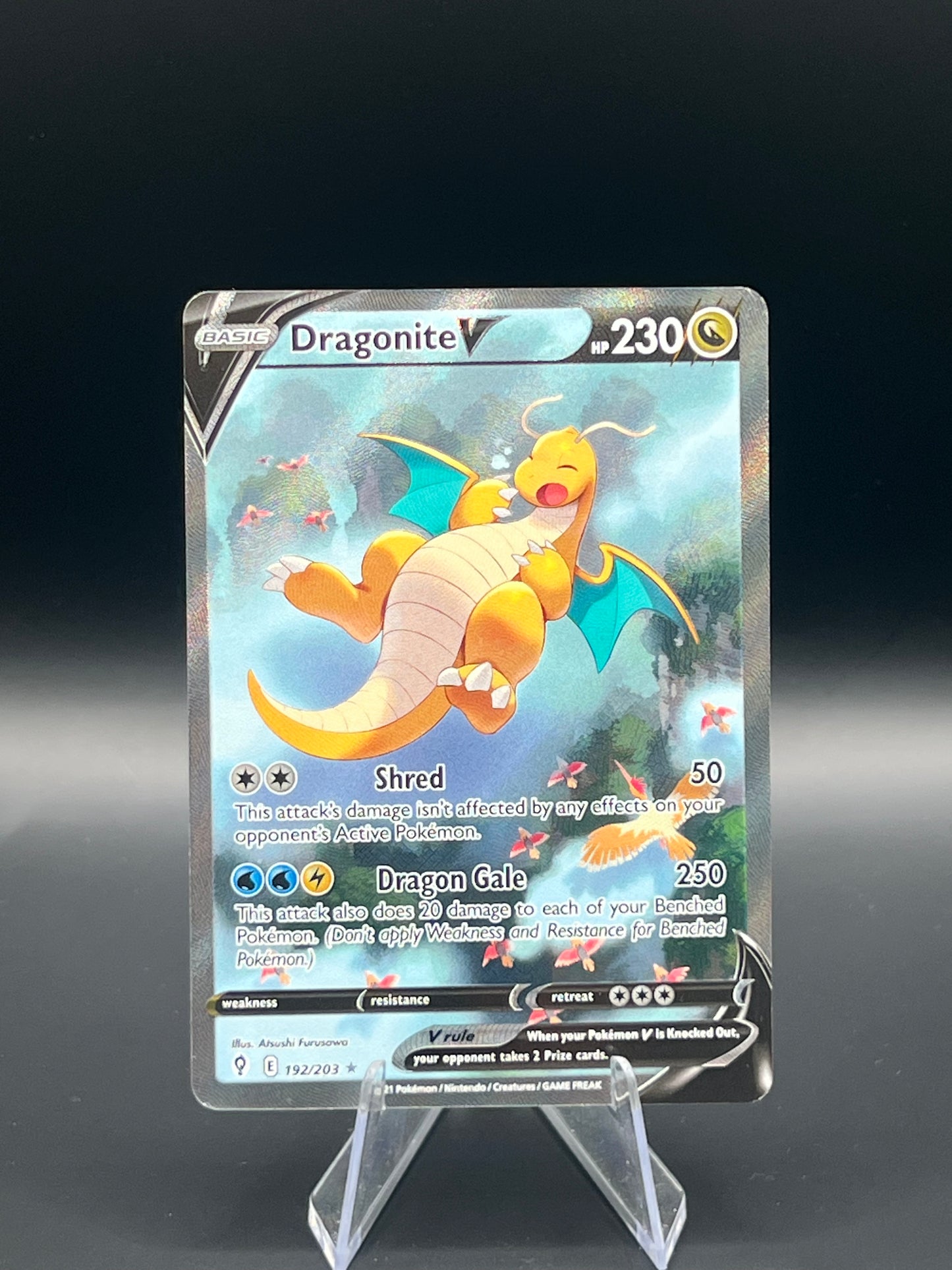 Dragonite V Alt Art Evolving Skies 192/203 NM | This Cardboard Is Shiny