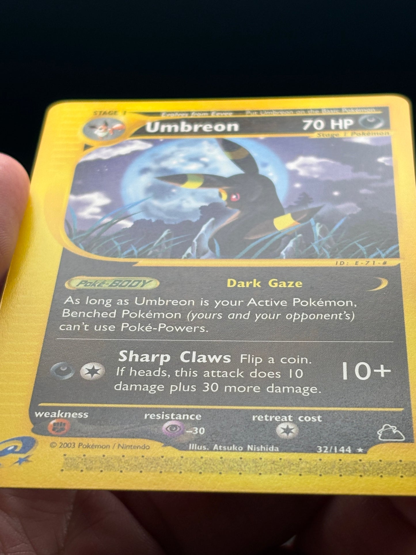 Skyridge Umbreon NH NM+ #32 | This Cardboard is Shiny