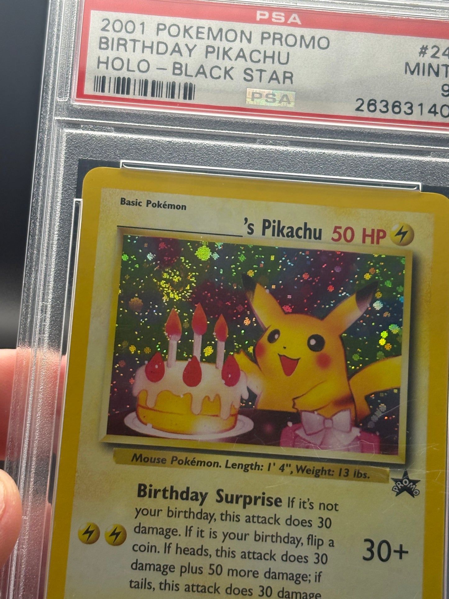 Black Star Promo 🎂 Pikachu #24 PSA 9 Killer 🌀 | This Cardboard is Shiny