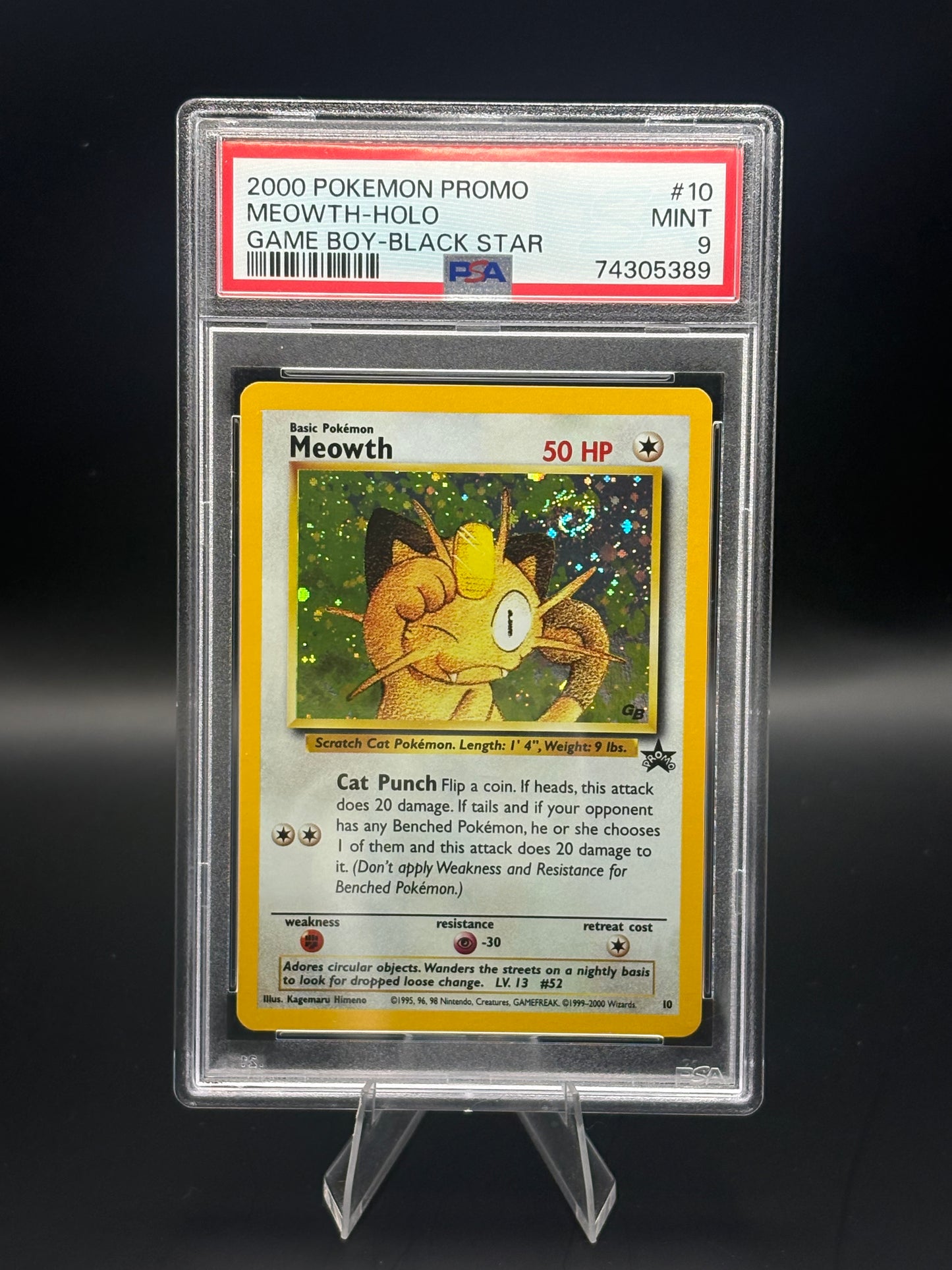 Black Star Promo Meowth #10 PSA 9 Killer 🌀 | This Cardboard is Shiny