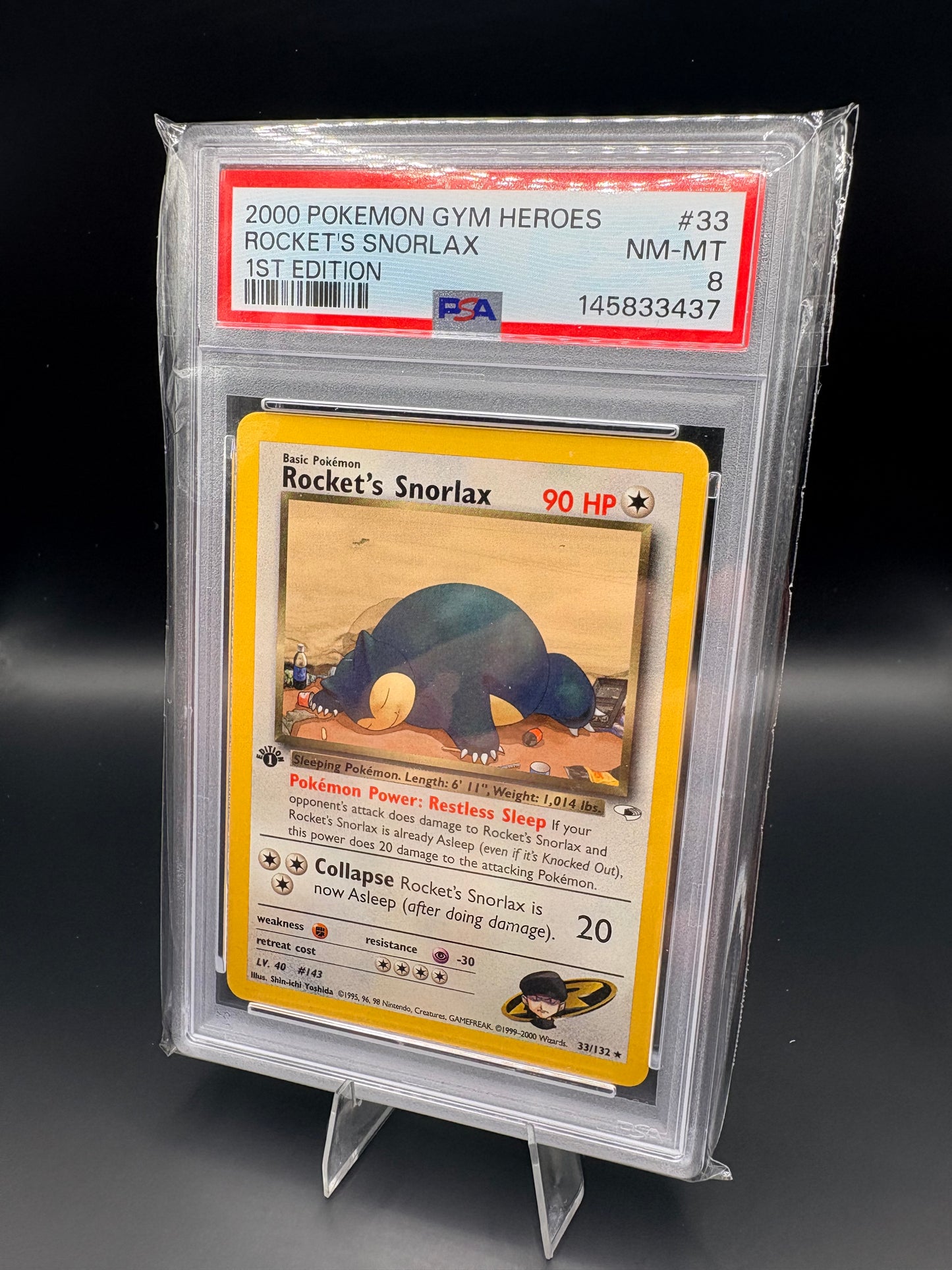 Team Rocket's Snorlax 33 1st Edition PSA 8 | This Cardboard is Shiny