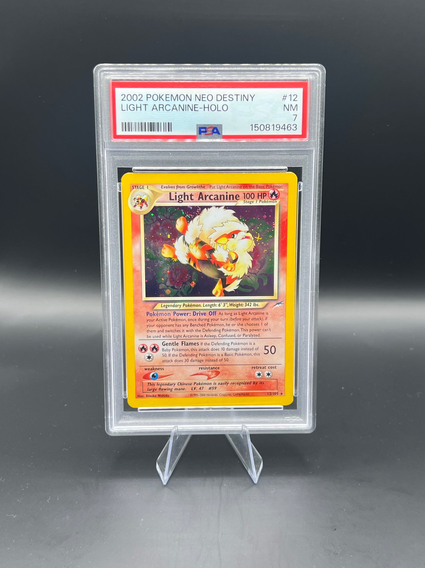Light Arcanine #12 Neo Destiny PSA 7
