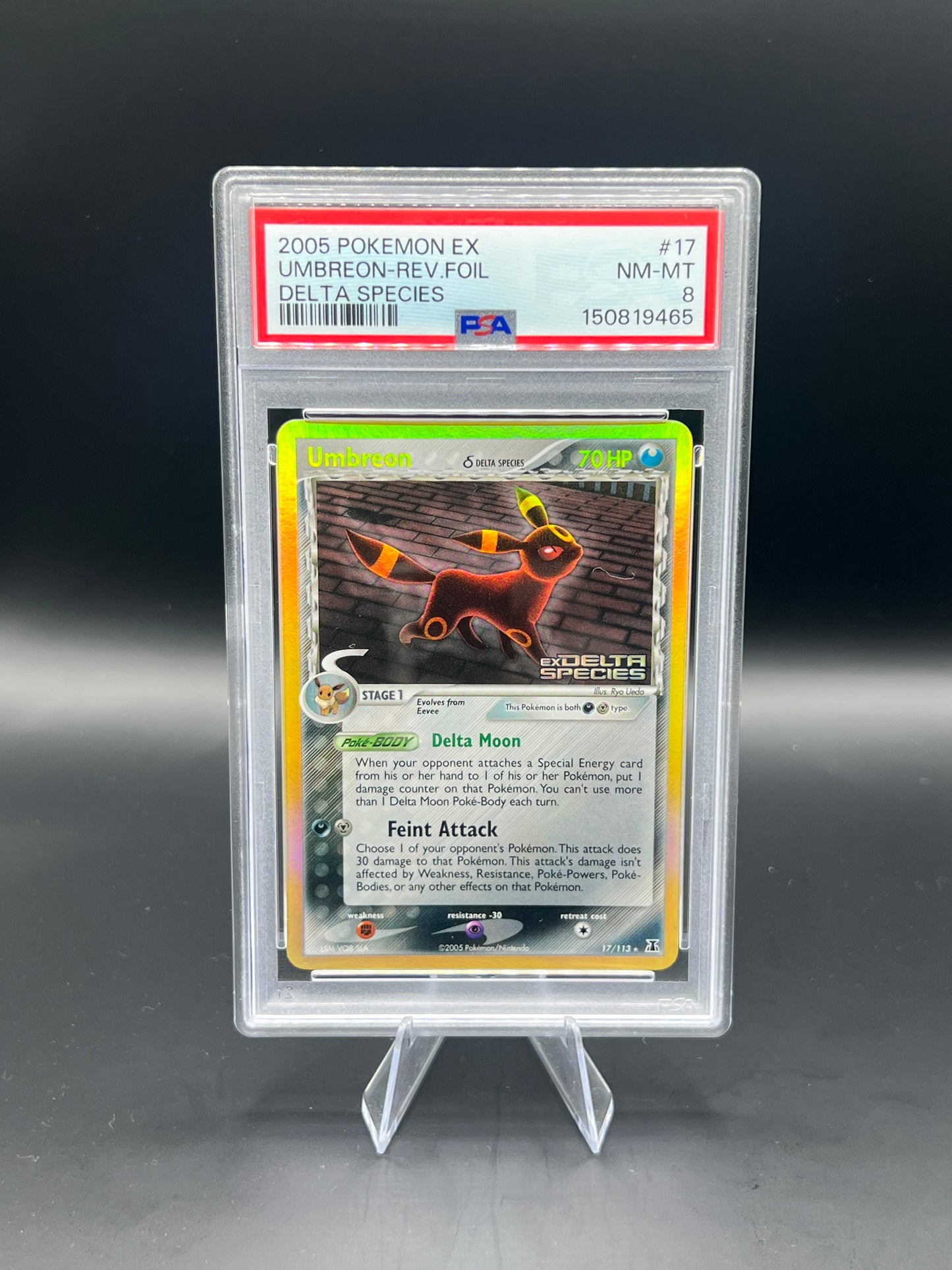 Umbreon Delta Species Reverse Holo #17 PSA 8