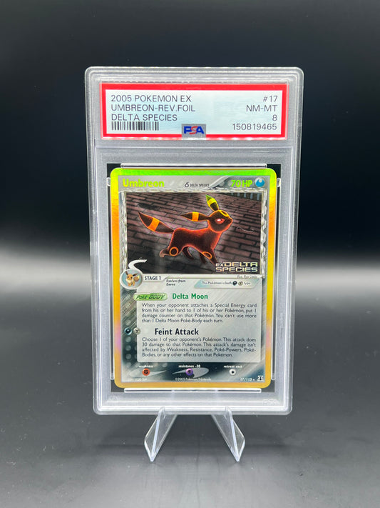 Umbreon Delta Species Reverse Holo #17 PSA 8